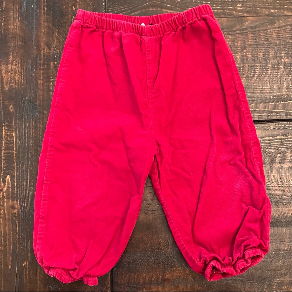 EUC Acanthe Red Corduroy Bloomers - Size 18m
